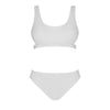 Plain Hollow out Padded Two Pieces Swimwear