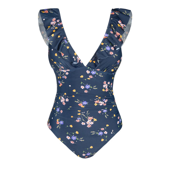 Vintage Floral One Piece Swimwsuit