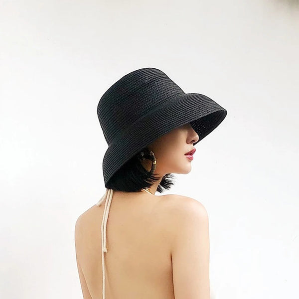 Big Eaves Handmade Summer Sun Hat Black