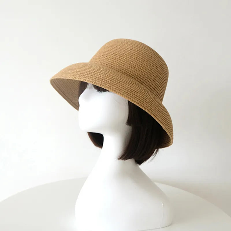 Big Eaves Handmade Summer Sun Hat Camel