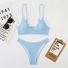 Plain Rib Bikini Set