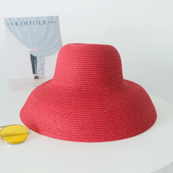 Big Eaves Handmade Summer Sun Hat red