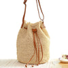 Casual Rattan Shoulder Bag beige