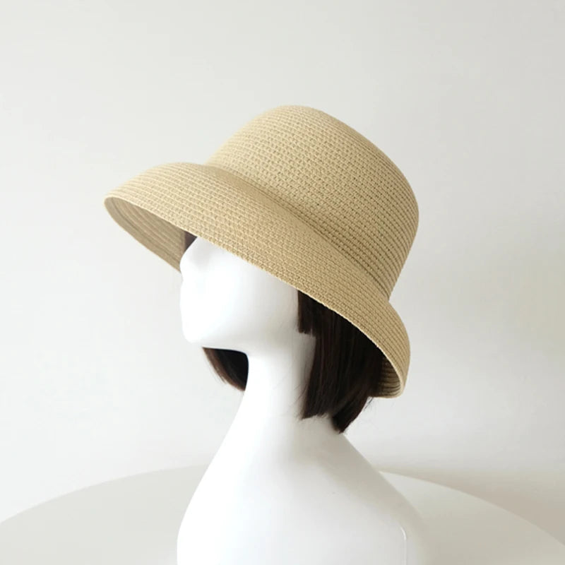 Big Eaves Handmade Summer Sun Hat Beige 