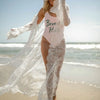 Boho White Crochet Knitted Beach Dress