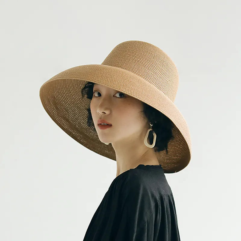 Big Eaves Handmade Summer Sun Hat Camel