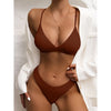 Plain Rib Bikini Set