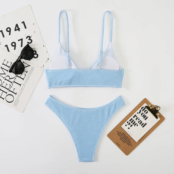 Plain Rib Bikini Set