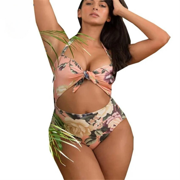 Plus Size Push Up One Piece Swimsuit