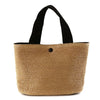 Beach Straw Handbag black handle