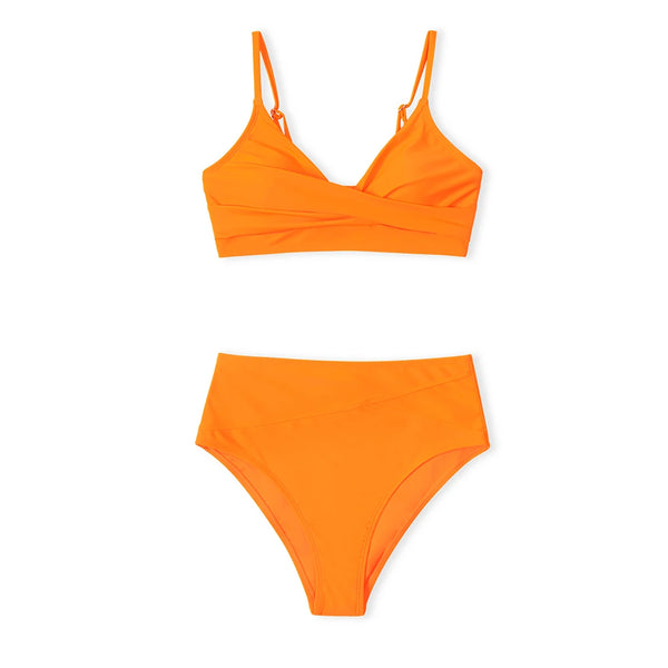 Sexy Twist Tank High-Waist Bikini Set