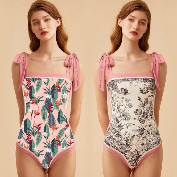 One Piece High Cut Swimwear