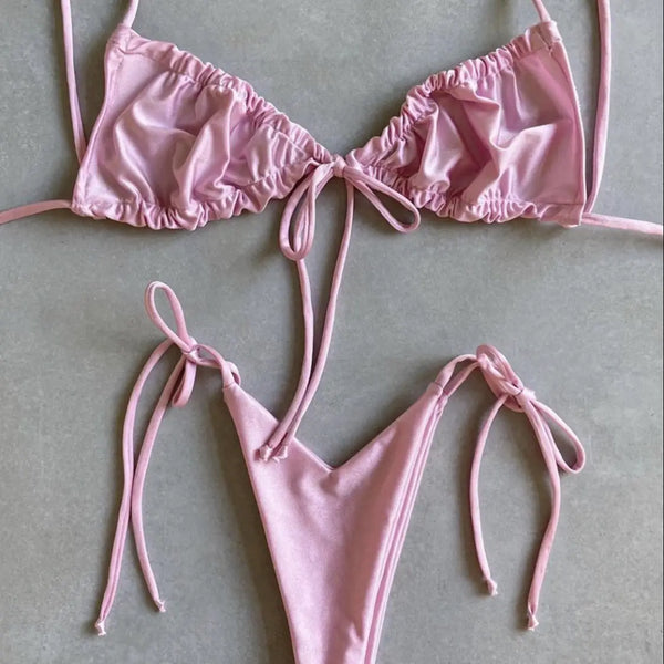 Low Waist Triangle Bikini Set