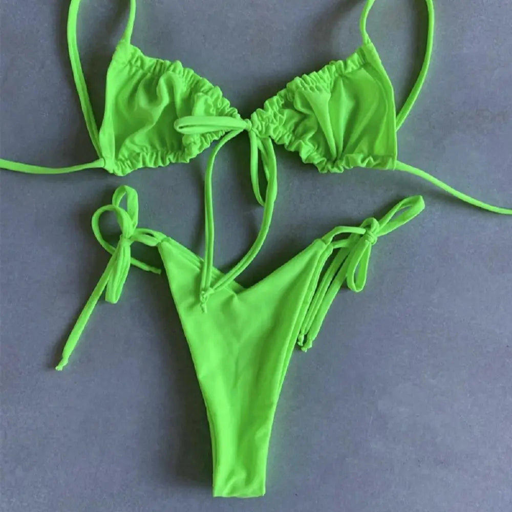 Low Waist Triangle Bikini Set