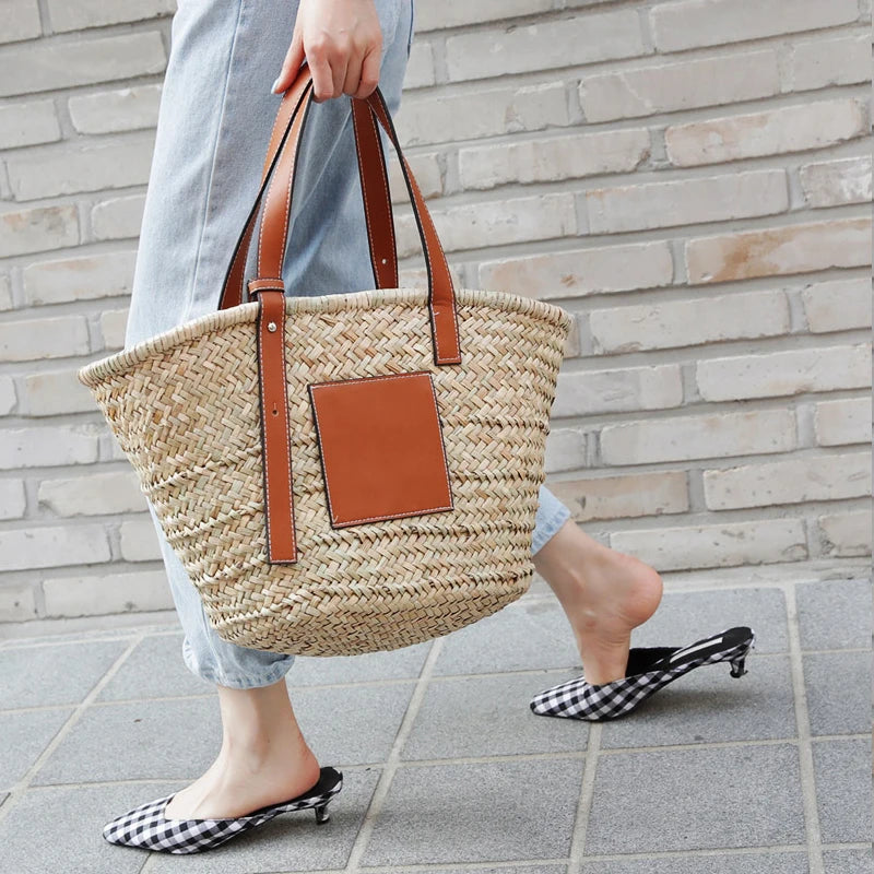 Casual Rattan Large Capacity Tote Bag