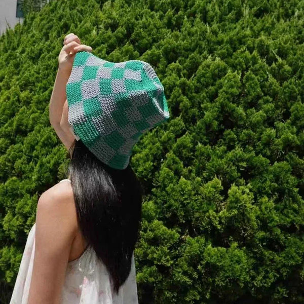 Lattice Handmade Crochet Bucket Hat