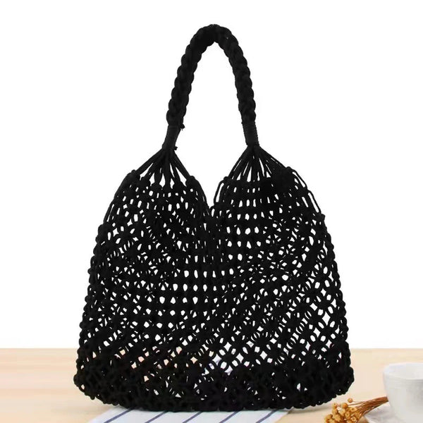 Knitted Rattan Large Capacity Handbag