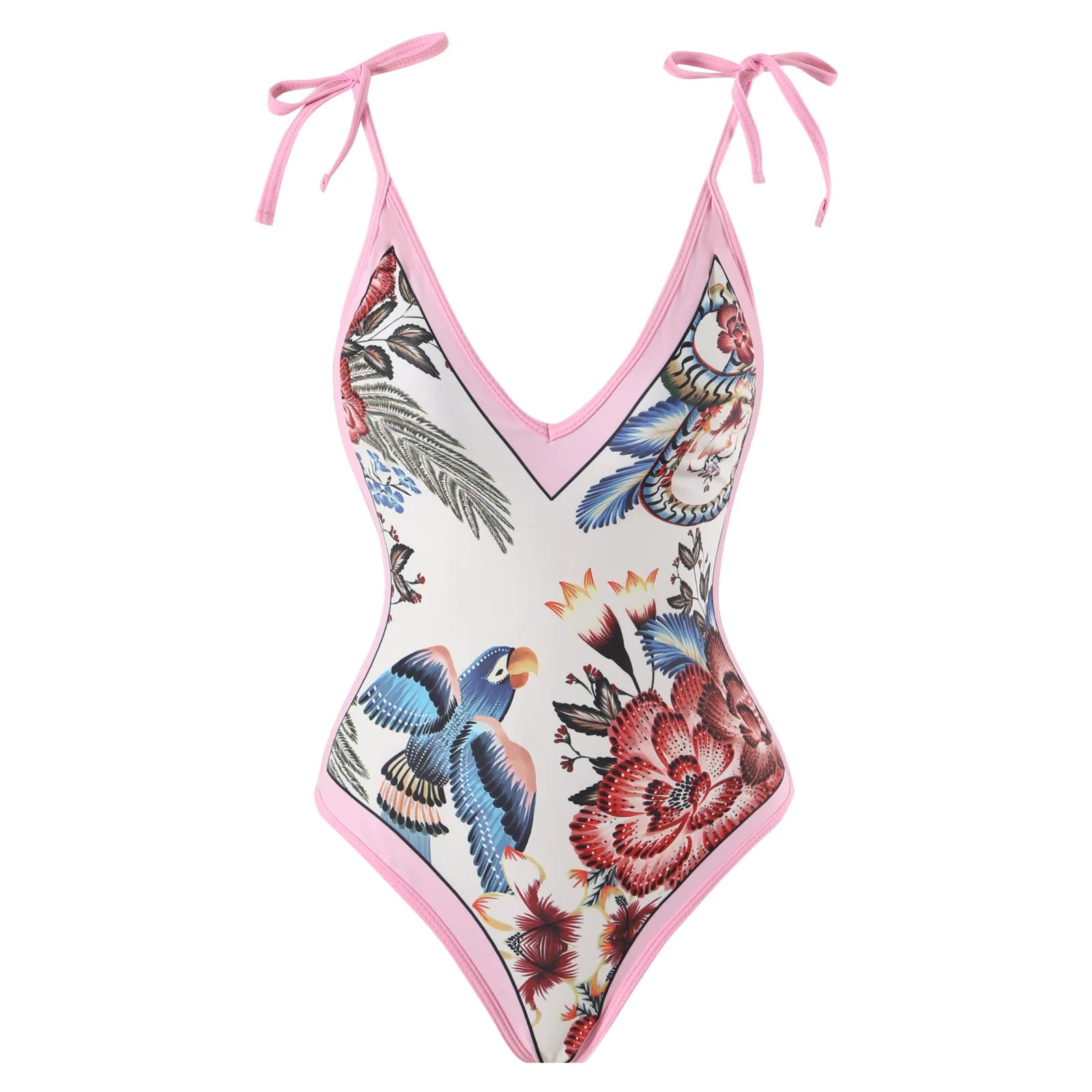 One Piece High Cut Swimwear