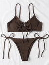 Brazilian Low waist Swimsuit brown