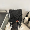 Fashion Woven Hollow Shoulder Crossbdoy Bag black