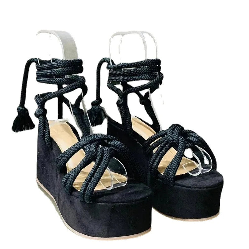 Comfy Gladiator Sandals Black