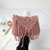 Fashion Woven Hollow Shoulder Crossbdoy Bag pink