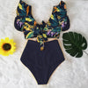 Sexy High Waist Floral Print Bikini Swimwear