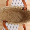 Casual Rattan Large Capacity Tote Bag Brown