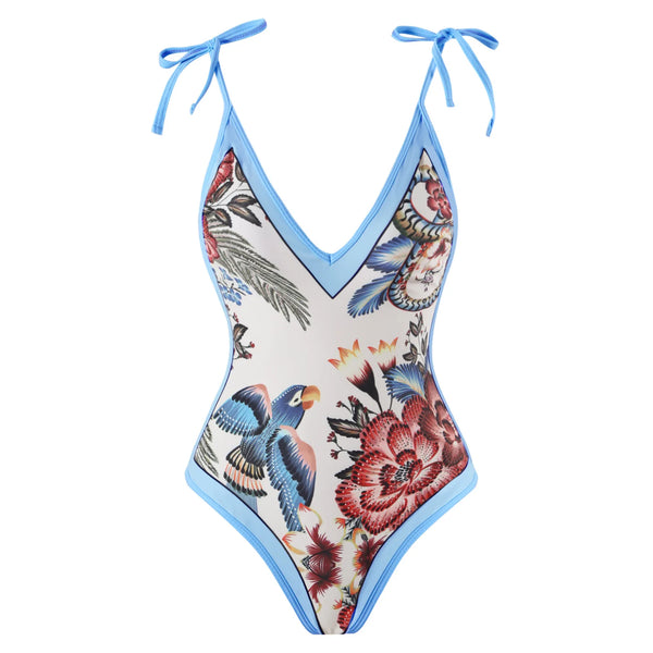 One Piece High Cut Swimwear