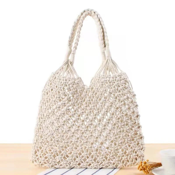 Knitted Rattan Large Capacity Handbag