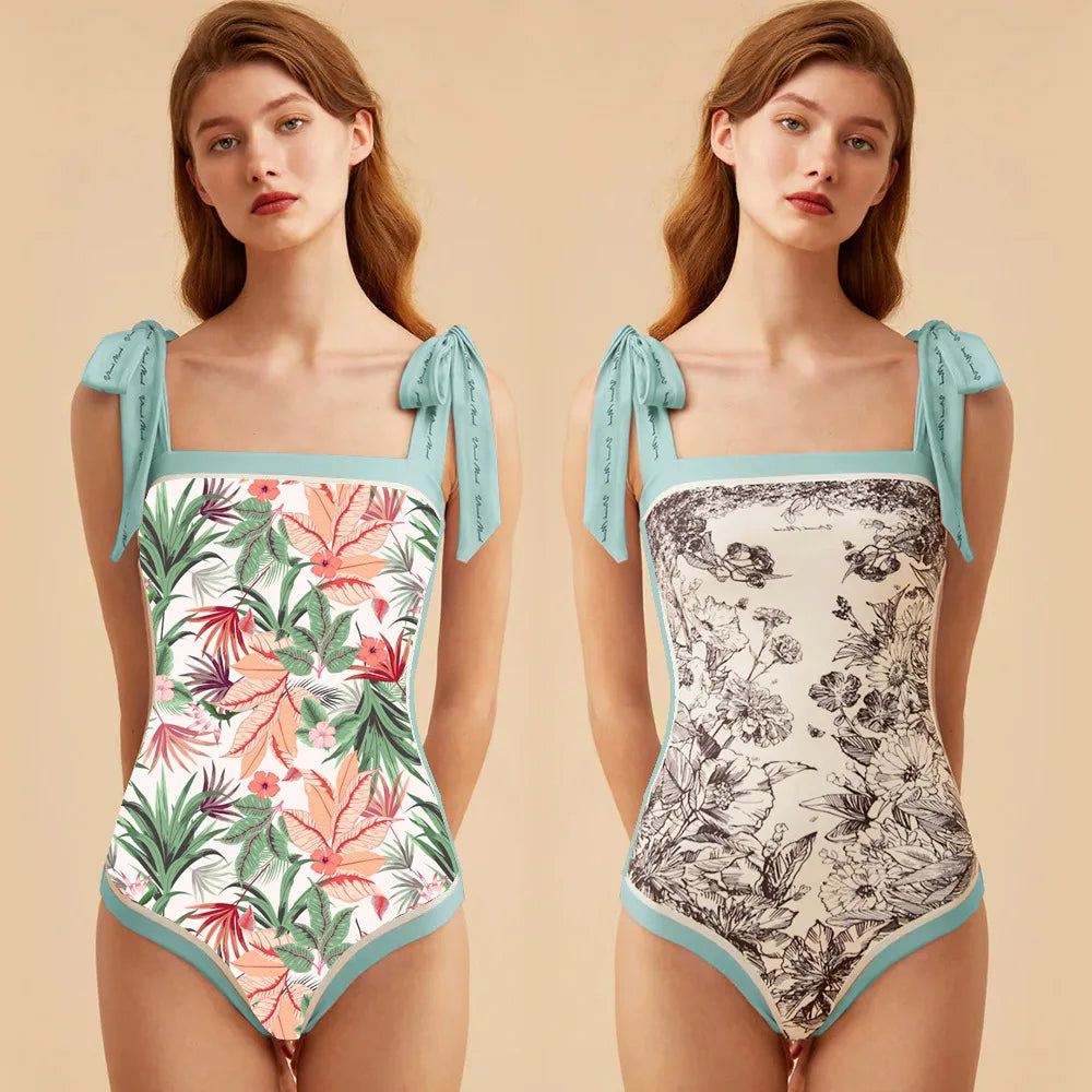 Reversible One Piece Swimwear